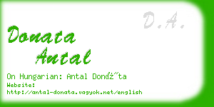 donata antal business card